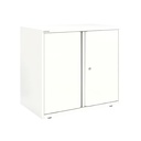 Armario metálico de puertas batientes Essentials 693 x 800 mm blanco tráfico