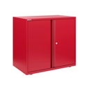 Armario metálico de puertas batientes Essentials 693 x 800 mm rojo