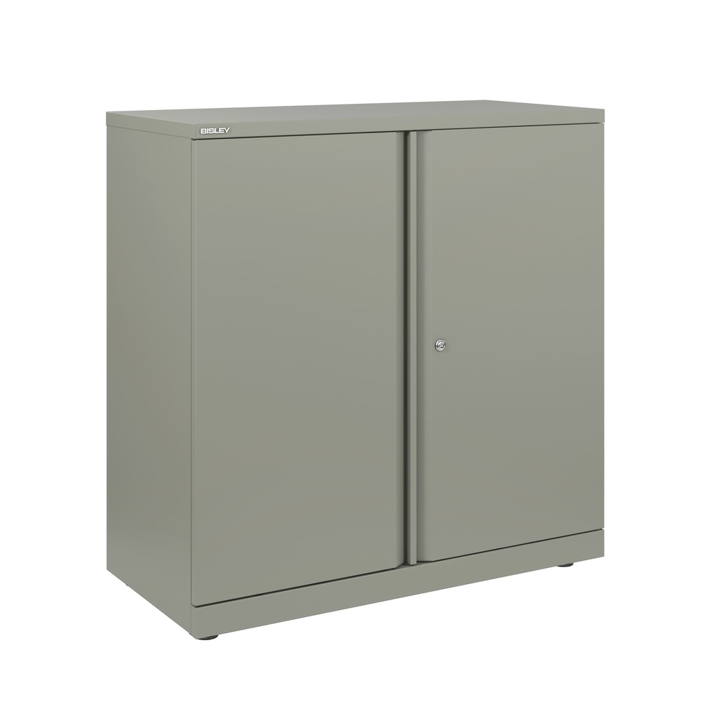 Armario metálico de puertas batientes Essentials 1000 x 800 mm gris medio