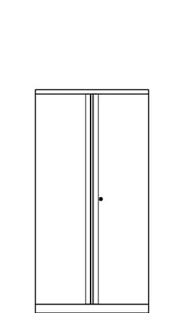 Armario metálico de puertas batientes Essentials 1570 x 800 mm Bisley YECB0815/3S