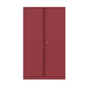 Armario metálico de puertas batientes Essentials 1570 x 914 mm en rojo