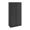 Armario con doble puerta persiana Bisley Essentials en color negro
