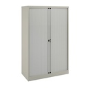 Armario con doble puerta persiana Bisley Essentials en color gris