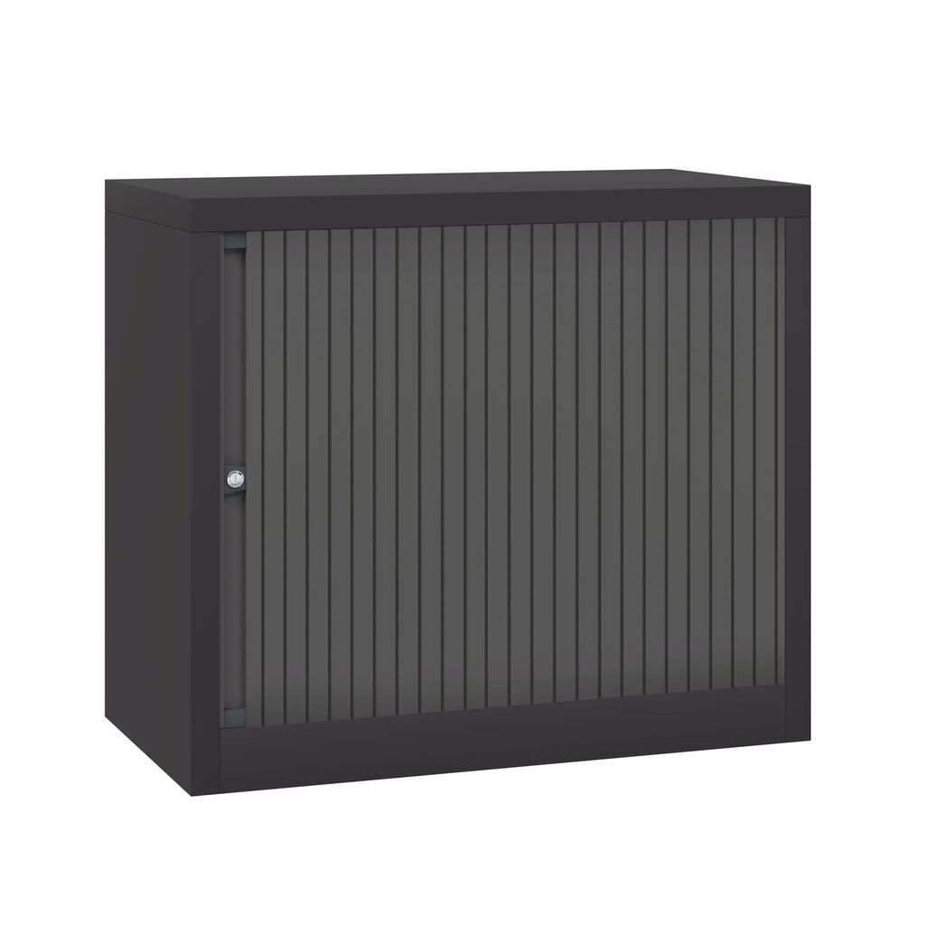 Armario metálico de persiana Bisley EuroTambour en color gris oscuro antracita