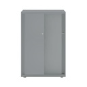 Armario color plata metálico de diseño Bisley Glide con puertas correderas lisas