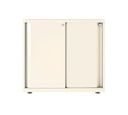 Armario color blanco metálico de diseño Bisley Glide con puertas correderas lisas