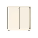 Armario color blanco metálico de diseño Bisley Glide con puertas correderas lisas