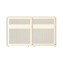 Armario color blanco metálico de diseño Bisley Glide con puertas correderas perforadas