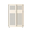 Armario color blanco metálico de diseño Bisley Glide con puertas correderas perforadas