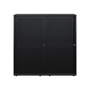 Armario color negro metálico de diseño Bisley Glide con puertas correderas perforadas