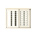 Armario color blanco metálico de diseño Bisley Glide con puertas correderas perforadas
