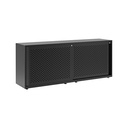 Armario color negro metálico de diseño Bisley Glide con puertas correderas perforadas