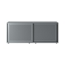 Armario color plata metálico de diseño Bisley Glide con puertas correderas perforadas