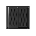 Armario color negro metálico de diseño Bisley Glide con puertas correderas perforadas