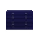 Archivador de planos metálico Bisley en color azul oscuro