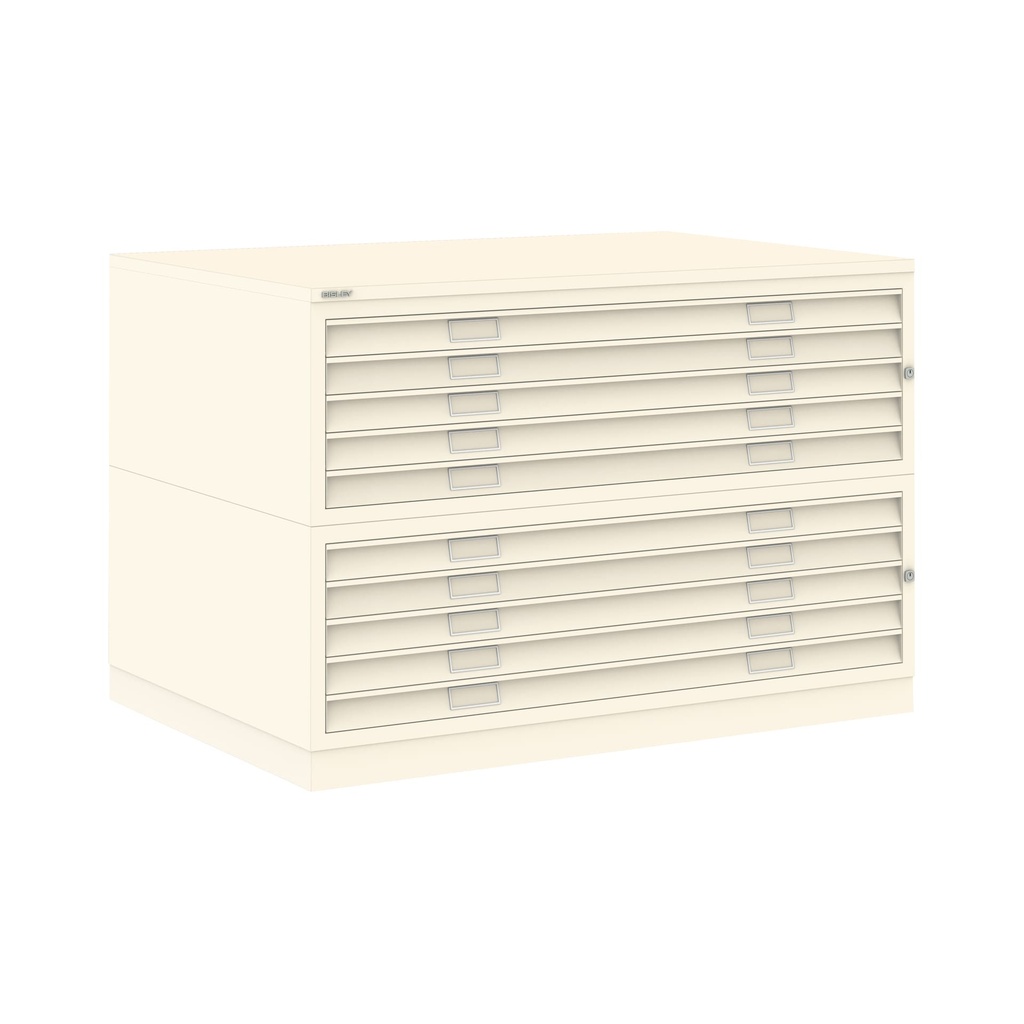 Archivador de planos metálico Bisley en color blanco