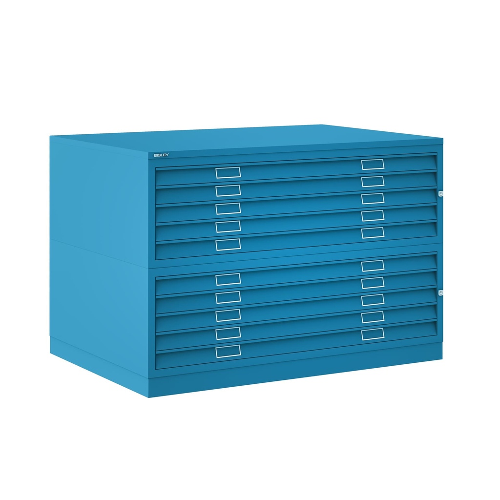 Archivador de planos metálico Bisley en color azul claro
