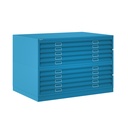 Archivador de planos metálico Bisley en color azul claro