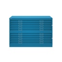 Archivador de planos metálico Bisley en color azul claro