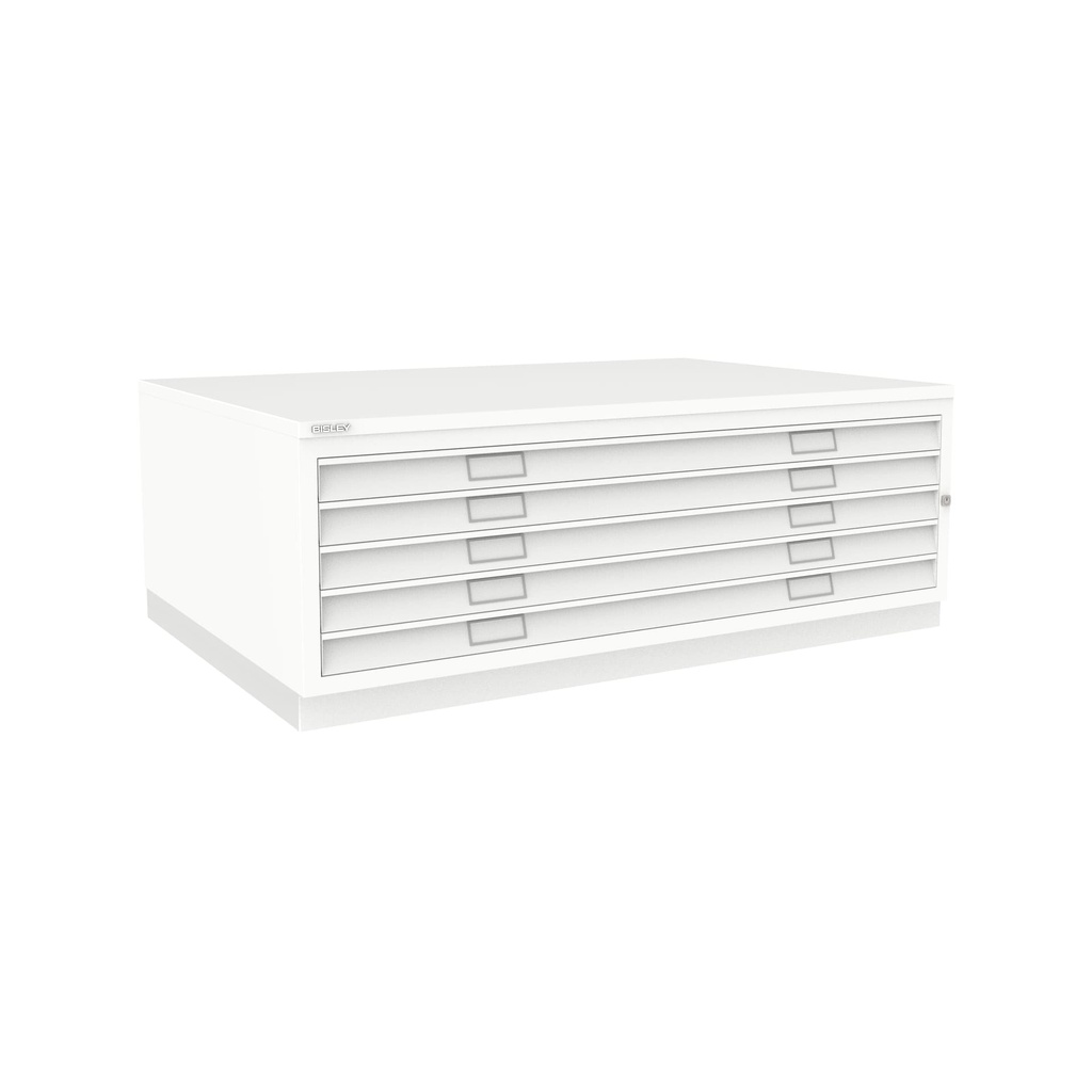 Archivador de planos metálico Bisley en color ultrablanco