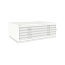 Archivador de planos metálico Bisley en color ultrablanco