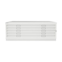 Archivador de planos metálico Bisley en color ultrablanco