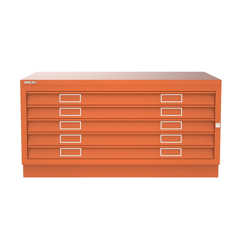 Archivador de planos metálico Bisley en color naranja