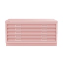 Archivador de planos metálico Bisley en color rosa