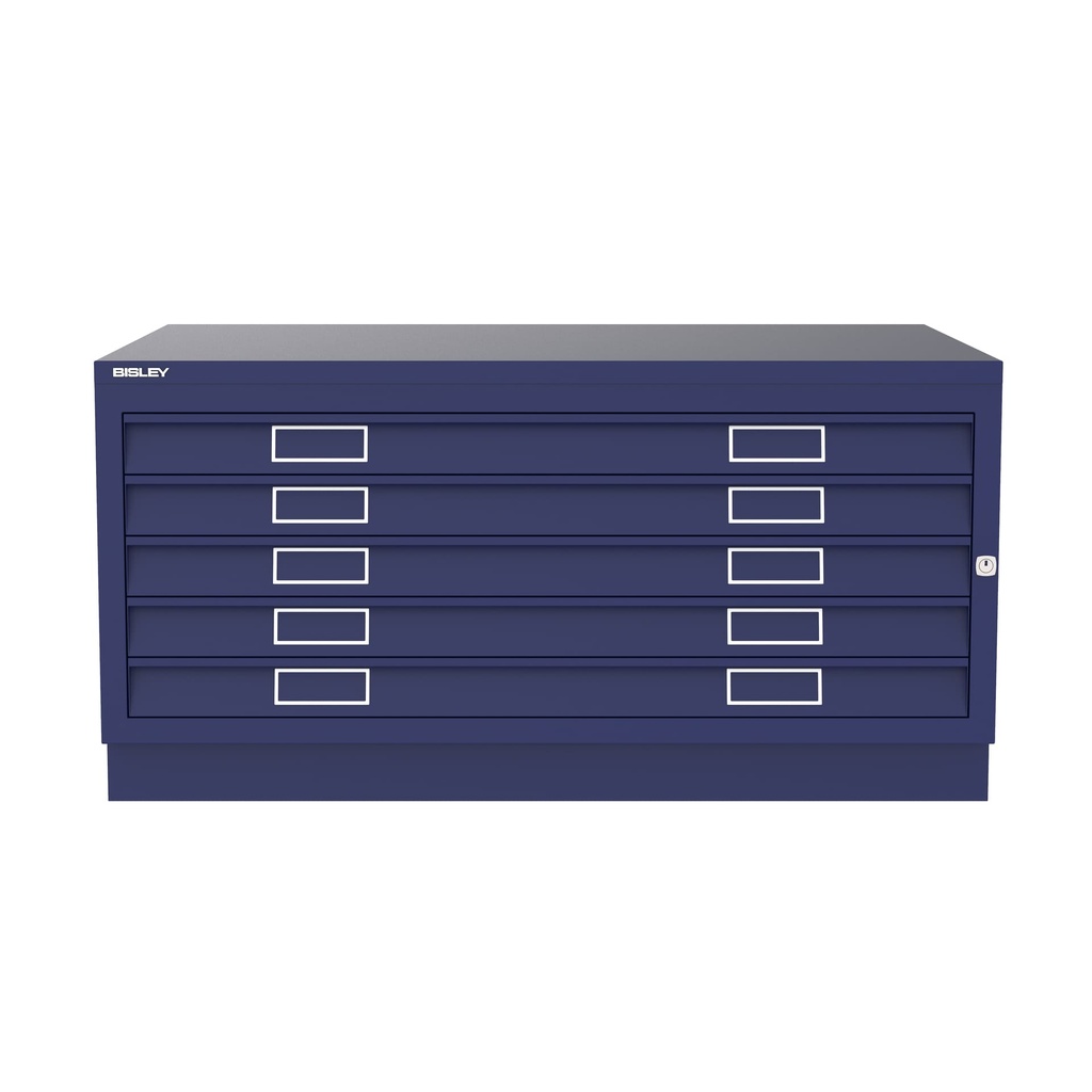 Archivador de planos metálico Bisley en color azul oscuro