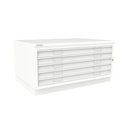 Archivador de planos metálico Bisley en color ultrablanco