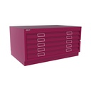 Archivador de planos metálico Bisley en color fucsia