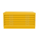 Archivador de planos metálico Bisley en color amarillo oro