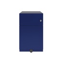Cajonera móvil Bisley Note con 1 cajón personal y 1 de archivo en color azul oscuro
