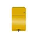 Cajonera móvil Bisley Note con 1 cajón personal y 1 de archivo en color amarillo girasol