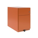Cajonera móvil Bisley Note con 1 cajón personal y 1 de archivo en color naranja