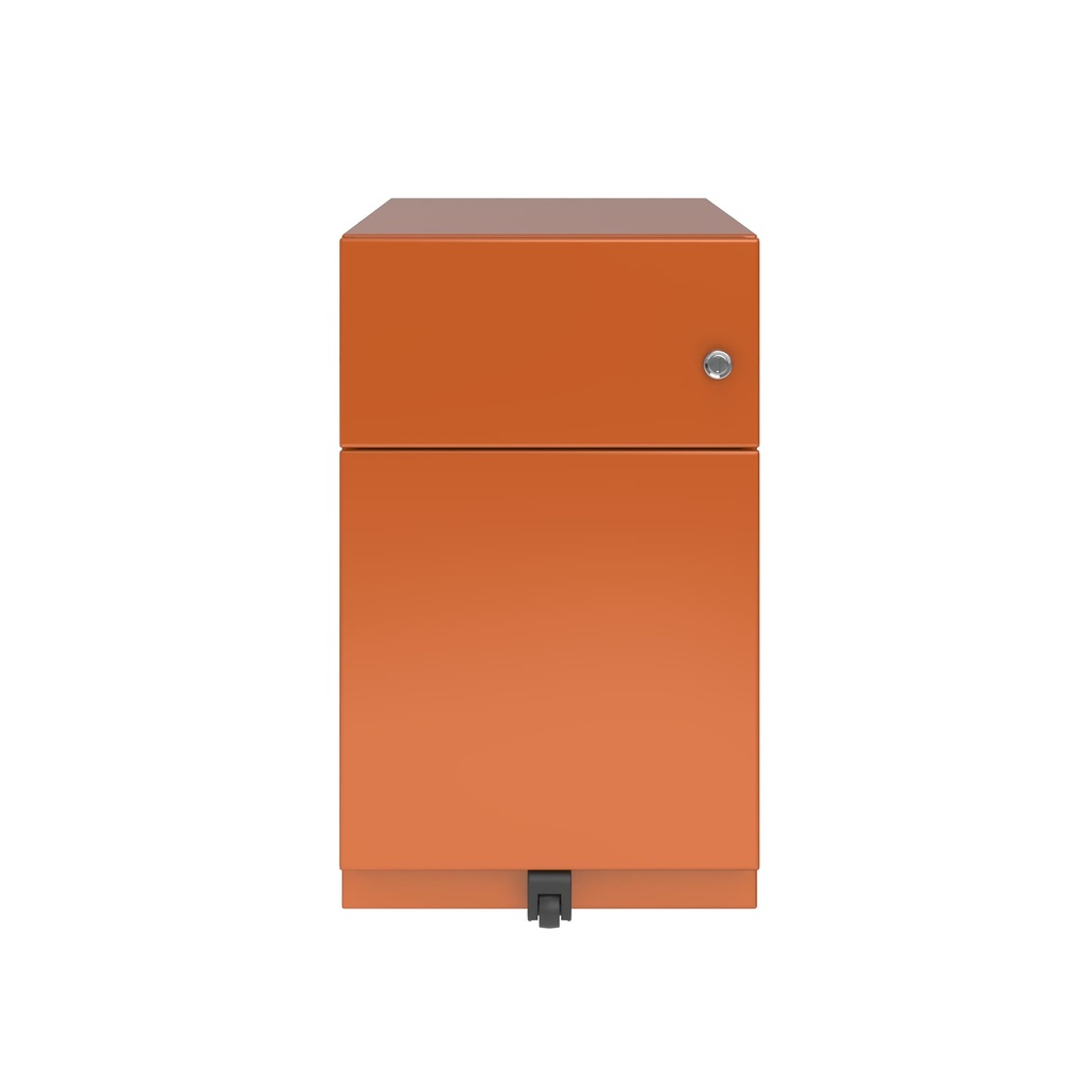 Cajonera móvil Bisley Note con 1 cajón personal y 1 de archivo en color naranja