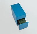 Cajonera móvil Bisley Note con 1 cajón personal y 1 de archivo abierto en color azul
