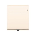 Cajonera móvil Bisley Note con 1 cajón personal y 1 de archivo color blanco roto