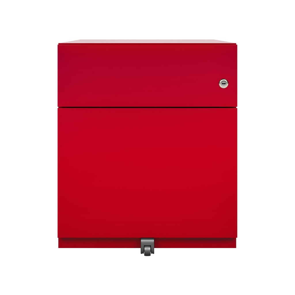 Cajonera móvil Bisley Note con 1 cajón personal y 1 de archivo color rojo