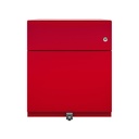 Cajonera móvil Bisley Note con 1 cajón personal y 1 de archivo color rojo