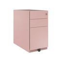 Cajonera móvil Bisley Note con 1 cajón personal y 1 de archivo en color rosa palo