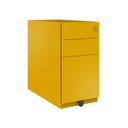 Cajonera móvil Bisley Note con 1 cajón personal y 1 de archivo en color amarillo oro