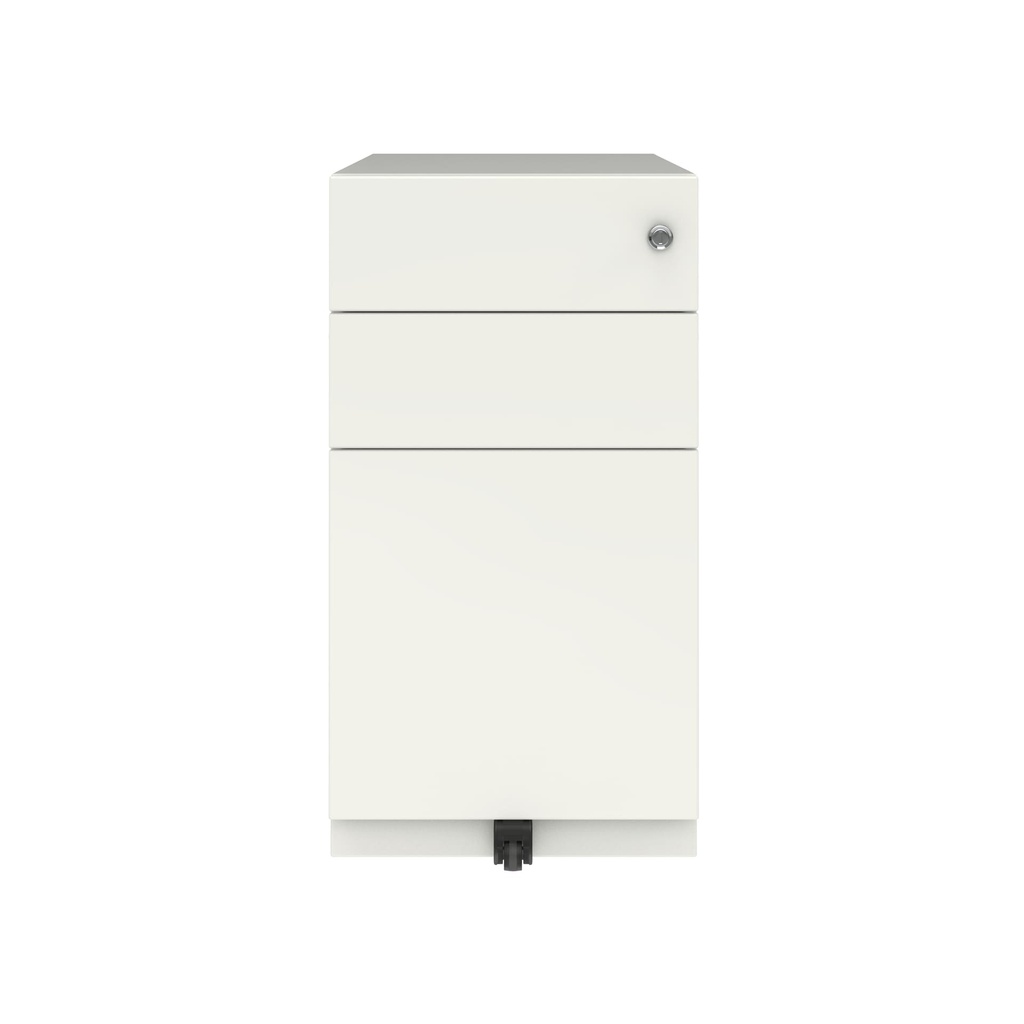 Cajonera móvil Bisley Note con 1 cajón personal y 1 de archivo en color blanco tiza
