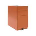 Cajonera móvil Bisley Note con 1 cajón personal y 1 de archivo en color naranja