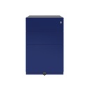 Cajonera móvil Bisley Note con 1 cajón personal y 1 de archivo en color azul oscuro