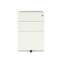 Cajonera móvil Bisley Note con 1 cajón personal y 1 de archivo en color blanco tiza