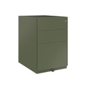 Cajonera móvil Bisley Note con 1 cajón personal y 1 de archivo en color verde oscuro
