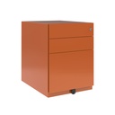 Cajonera móvil Bisley Note con 1 cajón personal y 1 de archivo en color naranja