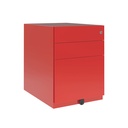 Cajonera móvil Bisley Note con 1 cajón personal y 1 de archivo en color rojo cardenal