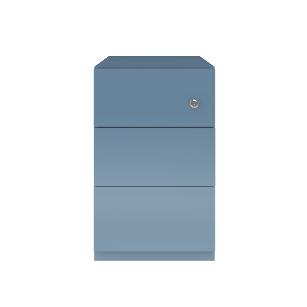Cajonera móvil Bisley Note con 1 cajón personal y 1 de archivo en color azul claro